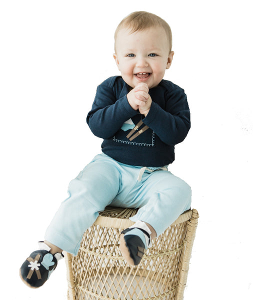Ski Patrol Gift Set (navy onesie, shoes)