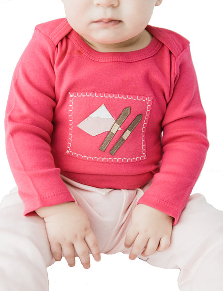 Ski Patrol Gift Set (pink with matching shoes, onesie, pant, hat)